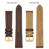 BISONSTRAP Vintage Watch Straps with Gold Buckle, Leather Replacement Band