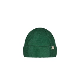 Barts Mens Stonel Fine Knitted Stretchy Cuffed Beanie Hat - Green