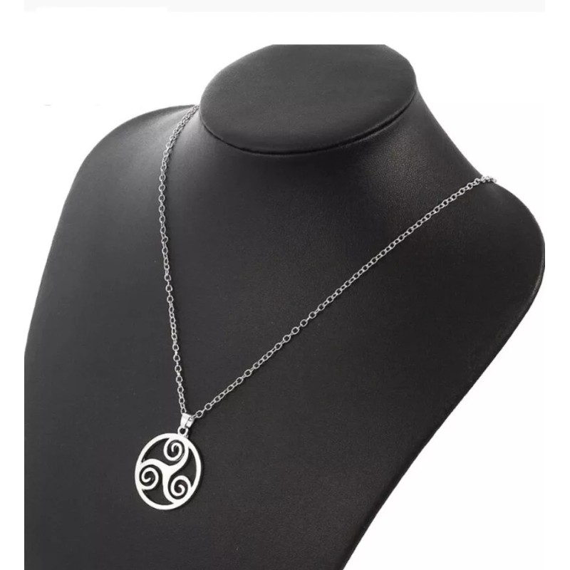TENDER LIHOME Collar Dije Trisquel Celta Vikingo Triskele Triple Espiral