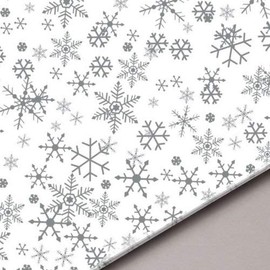 20 Christmas Snowflake Acid Free Tissue Paper Sheets 50cm x 35cm - 18gsm 20" x 14"
