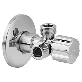 VA Albertoni D441094 Double Valve DN 15-1/2 with Two Outlets 3/8 Inch