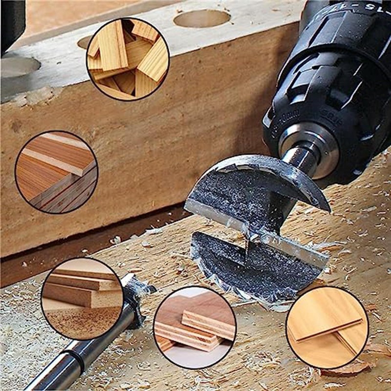 Vearter 5 Piece Forstner Drill Bit Set, 15/20/25/30/35 mm Hole