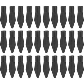 25 Pcs Black Soft Rubber Practice Arrowhead Safety Glue On Target Arrow Tips for Shooting Practice Hunting Game Arrows Parts