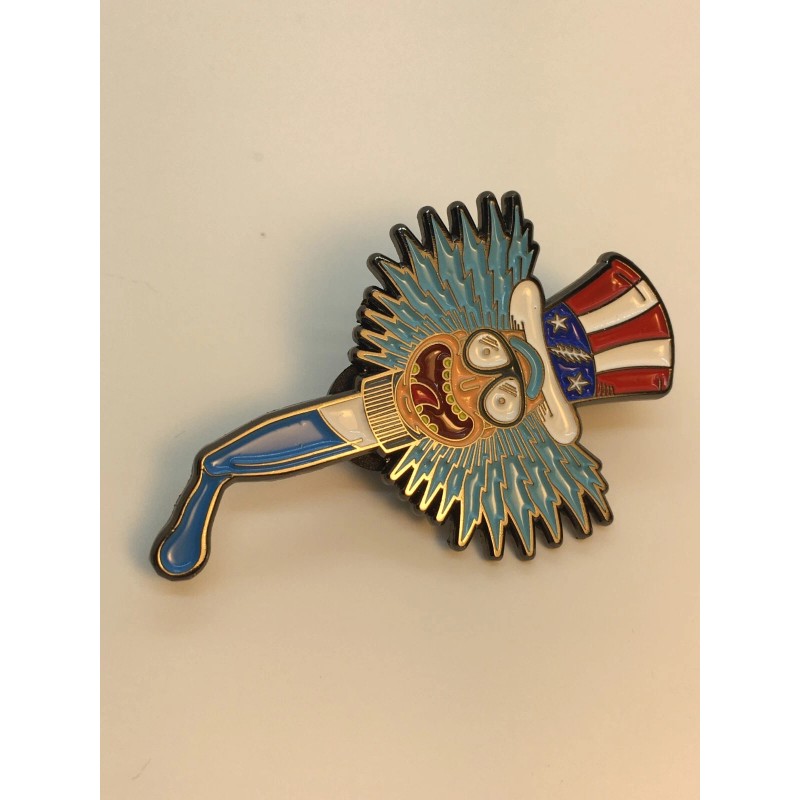 Rick Uncle Sam Acid Dropper Psychedelic Funny Silly HAT PIN