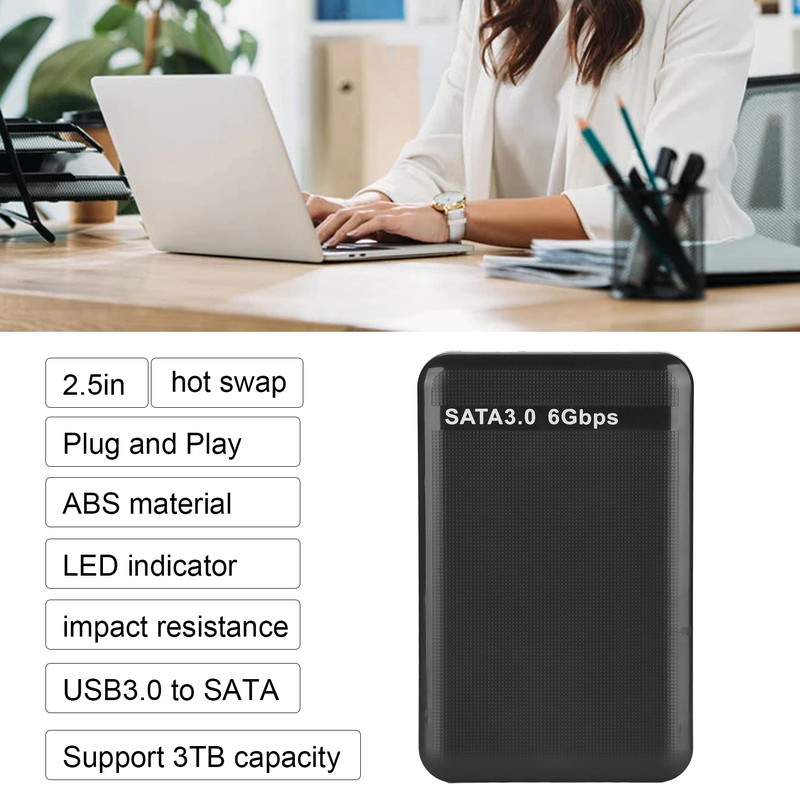 External HDD Case 2.5in USB3.0 SATA3.0 Plug and Play HDD