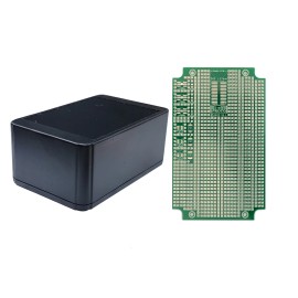 1-off PROTO Project Box & Circuit Board Kit ABS Plastic Enclosure PCB Breadboard Electronics - 50mm