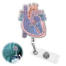 Nurse ID Card Holder, Nurse Name Badge Holder, Card Holder Nurse, Suitable for Doctors, Students, Teachers, Practices and Clinics (Heart)