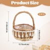 2 Pack Small Wicker Picnic Basket with Handle Wicker Rattan