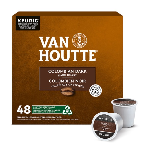 Van Houtte Colombian Dark K-Cup Coffee Pods, 48 Count For Keurig Coffee Makers