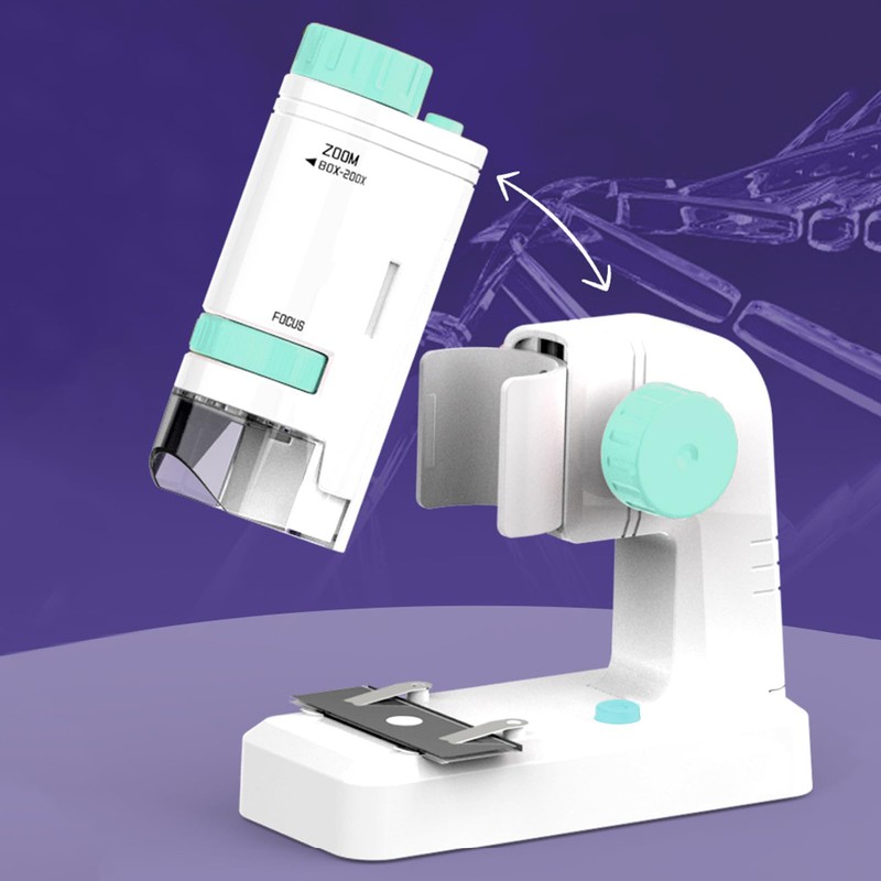 2 in 1 Microscope Children 80 x 200 x LED