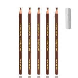 AWCCXMYM Eyebrows Pencil Microblading Eyebrow Pen Supplies Pull Cord Peel-off Brow Pencil Create Long-Lasting Clear Wild Eyebrows (5 Light Brown)