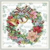 Stitchmelody 14CT Counted Cross Stitch Kits,Unprinted Pattern Embroidery Set,DMC Threads-Holiday
