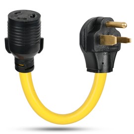 NEMA 6-50P to L6-30R Welder Cord Adapter, ZDHQLHJ 50 Amp 6-50P Male Plug to 30 Amp L6-30R Locking Connector Female Receptacle, Welder Dryer Generator EV Charger Power Cord Adapter