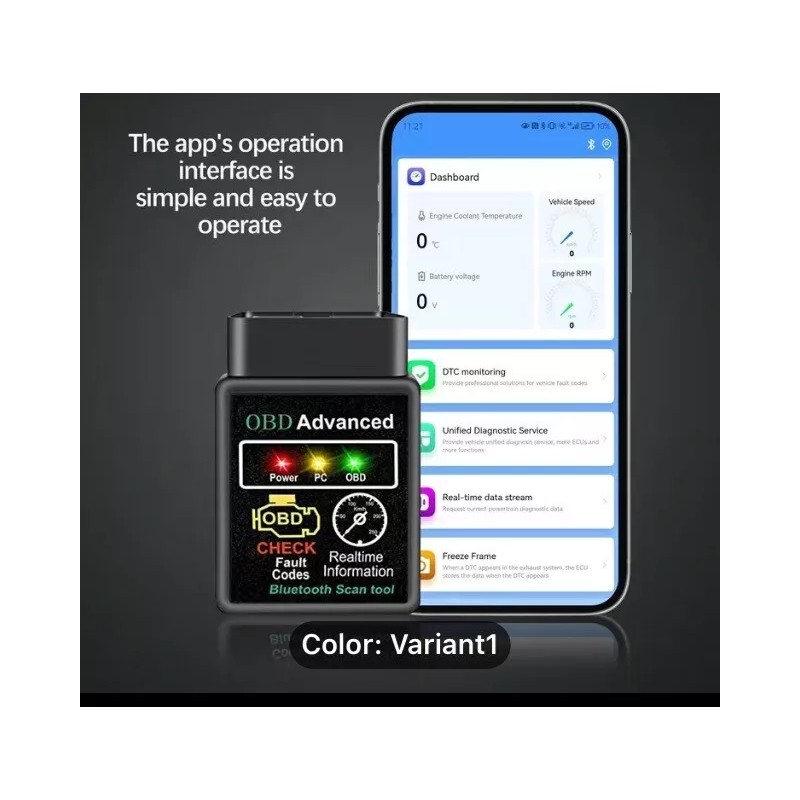 Bluetooth OBD2 OBDII Car Fault Code Reader Diagnostic Scanner for