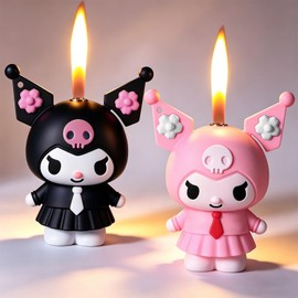 LOOSLOON Bear Torch Lighter with Pink Flame, Novelty Refillable Butane Lighter, Adjustable Windproof, 2 Pack (Butane Not Included) (DS)