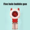 5 Hole Bubble Machine Electric Bubble Machine Light Music Soap