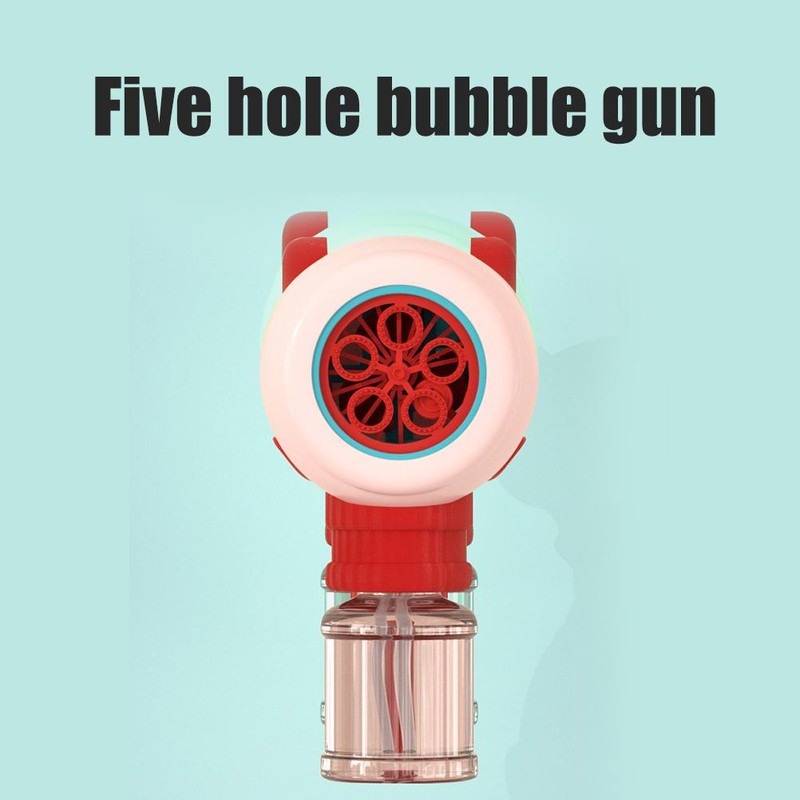 5 Hole Bubble Machine Electric Bubble Machine Light Music Soap