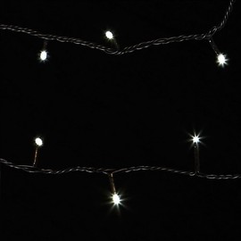 JnDee Safe Voltage 100 Bright LEDs 10M Cool White Christmas Fairy Lights, 8 Modes, Memory/Timer Functions