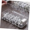 DOITOOL 1set Box Compartments and Cover Transparent Cord Organizer for