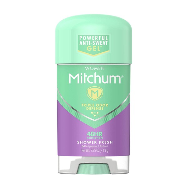 Mitchum Antiperspirant Deodorant Stick for Women, Triple Odor Defense Gel, 48 Hr Protection, Shower Fresh, 2.25 oz