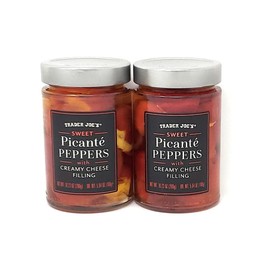 Trader Joe's Sweet Picante Peppers with Creamy Cheesy Filling - Pack of 2