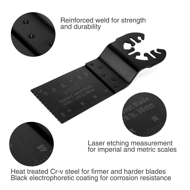 WORKPRO 23-Piece Metal/Wood Oscillating Saw Blades Set for Quick Release