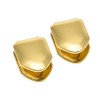 UUYYEO 2 Pcs Single Fangs Plated Gold Hip Hop Top