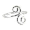 Sosi B. Sterling Silver S-Swirl Adjustable Thumb Ring
