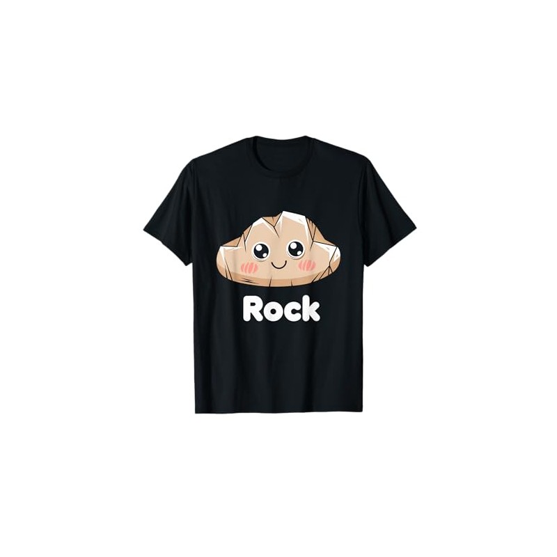 Rock Cute Kawaii Character Funny Cartoon Design T-Shirt