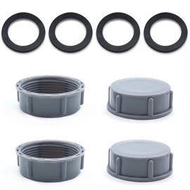 4Pcs Waste Pipe Cap with Female Kitchen Sink Waste Pipe Blanking Cap Sealing Gaskets Sink Waste Pipe Use for Sealing Joints Washing Machine Tube Sink Blanking Cap
