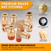 XaXmTee 14 Pcs 1/4" Brass DOT Air Line Fittings Kit