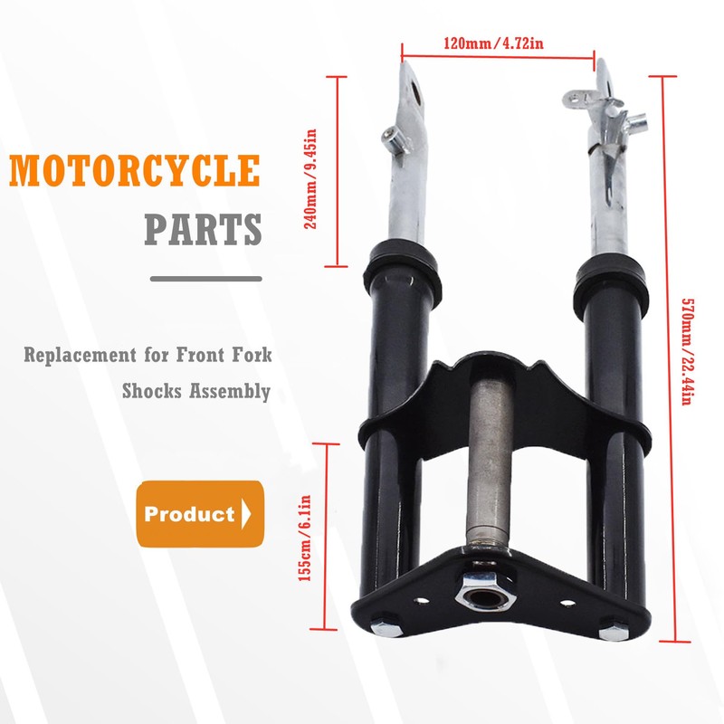 RainMan S Front Fork Set Suspension Shocks Assembly Replacement for