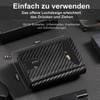 DOMIPHIE Mens Airtag Hole Wallet, Carbon fibre black, Modern