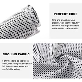 immoono 10 Pack Cooling Towels Bulk Microfiber Ice Towel Quick Dry Breathable Chilly Sweat Towel Stay Cool Towel for Neck Face Yoga Gym Workout Running Pilates Beach with Carabin Bag, 40x12'', Gray