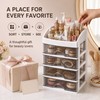 5-Layer Plastic Makeup Organizer with Clear Drawers, White
