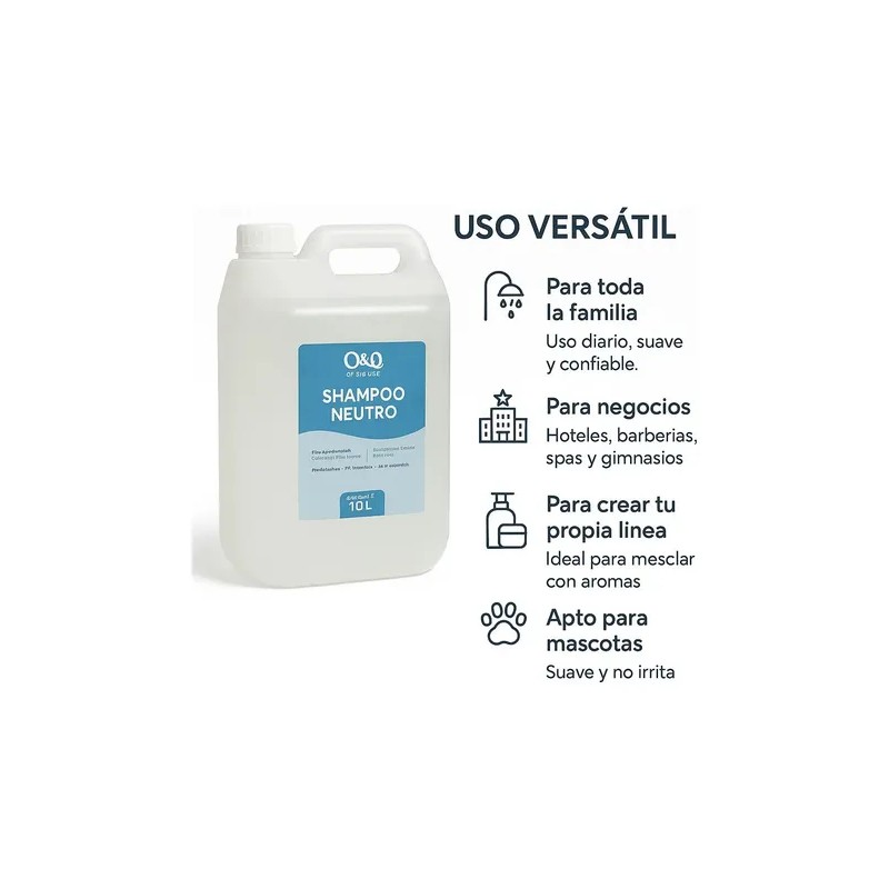 Shampoo Sin Sulfatos Ni Parabenos Neutro De 10 Lts Cabello