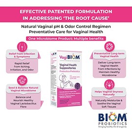 VagiBiom- “Supositorio de Lactobacillus: Microbioma Balance de Flora y Régimen de Control de Olores; Equilibrio y Nutrición