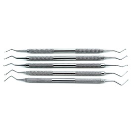 5 Pcs Superior Dental Excavator Spoons 1.2mm, 1.4mm, 1.8mm, 2mm, 2.5mm Instrument