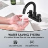 Two Handle 4 inch Black Bathroom Faucet, Bathroom Sink Faucet