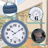Outdoor Clock Waterproof 14 Inch Outdoor Clocks with Thermometer Combo