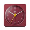Braun Classic Analogue Quartz Travel Alarm Clock in Red/Handy/Quiet Precision