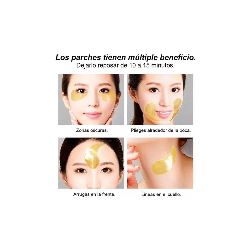 60 Parches Cuidado Facial Contorno Ojos Hidrogel Vitamina C