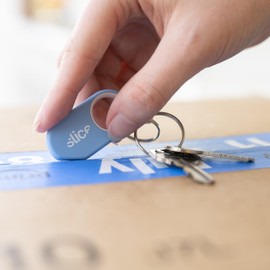 Slice Slicer Box Cutter | Ceramic Keychain Knife and Lightweight Micro Cutter | Lasts 11x Longer than Metal | Sky