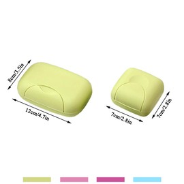 SITAKE 4 Pcs Travel Soap Case Holder Container, Portable Leakproof Soap Dishes with Lid for Shower Bathroom, Kitchen, Gym, Camping(2 Small + 2 Large)