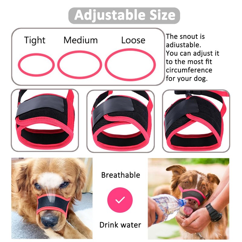 LUCKYPAW Dog Muzzle Anti Biting Barking and Chewing with Comfortable