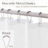 DUKIYO White Linen 90 Inch Shower Curtain Extra Long Cloth