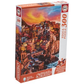 Educa 17980, Manarola 300 Teile XXL Puzzle, Puzzle für Erwachsene und Kinder ab 8 Jahren, Italien Abwechslungsreich
