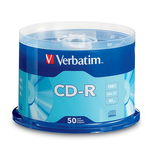 Verbatim Verbatim CD-R Blank Discs 700MB 80 Minutes 52x Recordable