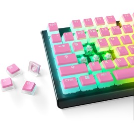 SteelSeries PRISMCAPS - Double Shot Pudding-Style Keycaps - Durable PBT Thermoplastic - Compatible with a Wide Range of Mechanical Keyboards - Pink