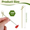 Cocktail Sticks Bamboo Skewers 12cm Green 100 Pack Horyue